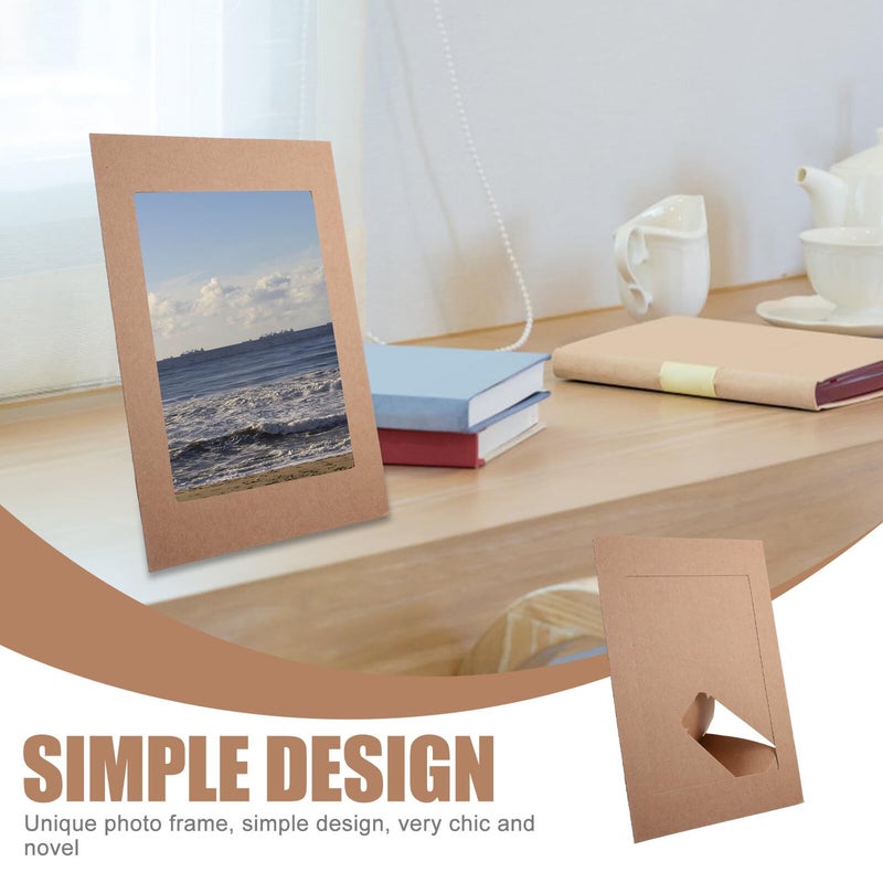 DIY Kraft Paper Photo Frames 6 Inch Set of 10 For Wall Desk Decoration Display - Image 4