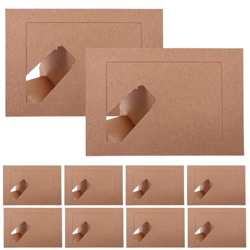 DIY Kraft Paper Photo Frames 6 Inch Set of 10 For Wall Desk Decoration Display - Image 2