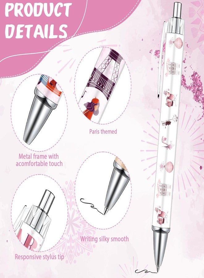 Wxiben Paris Ballpoint Pens Set - 24PCS City Travel Souvenirs Gifts French Paris Pen Eiffel Tower Smooth Writing Ballpoint Bulk for Women Girls Teacher Traveler Office School Supplies Party Gift - Image 2