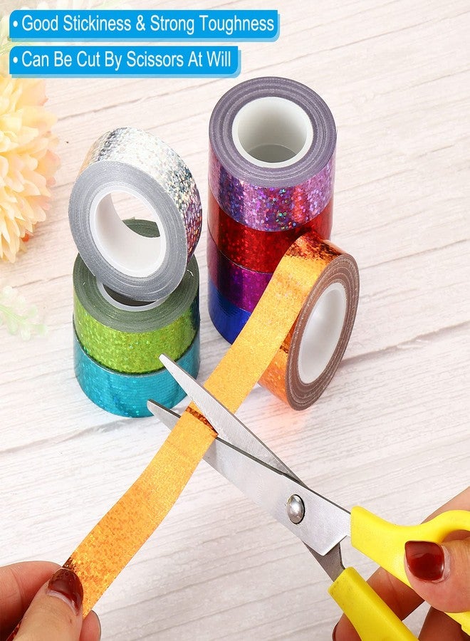 PATIKIL Glitter Sparkle Tape 15mm x 5m, 1 Pack Holographic Art Decorative Masking Tapes Self-Adhesive for DIY Scrapbook Art Craft Wrapping, Gold Tone - Image 4