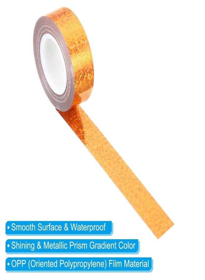 PATIKIL Glitter Sparkle Tape 15mm x 5m, 1 Pack Holographic Art Decorative Masking Tapes Self-Adhesive for DIY Scrapbook Art Craft Wrapping, Gold Tone - Image 3