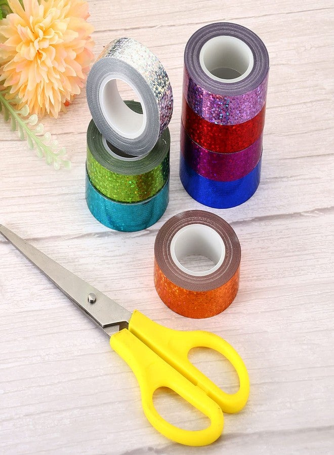 PATIKIL Glitter Sparkle Tape 15mm x 5m, 1 Pack Holographic Art Decorative Masking Tapes Self-Adhesive for DIY Scrapbook Art Craft Wrapping, Gold Tone - Image 5
