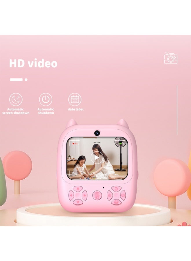 Portable Instant Print Camera for Kids, 2.4" Screen, 1080P Video, Games & MP3 Player, Voice Control, Type-C Charging, Includes 3 Paper Rolls – Fun Gift for Boys & Girls - Image 2