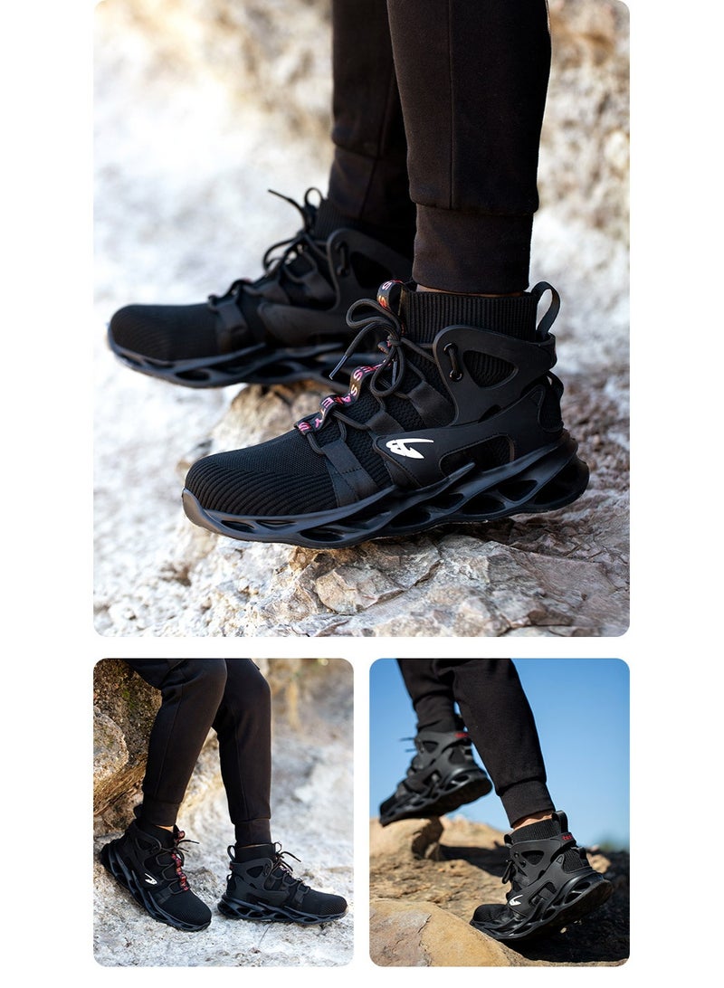 NIBEMINENT Safety Shoes Puncture-Proof Work Sneakers Lightweight Work Shoes Men Steel Toe Shoes Safety Boots Indestructible Shoes - Image 3