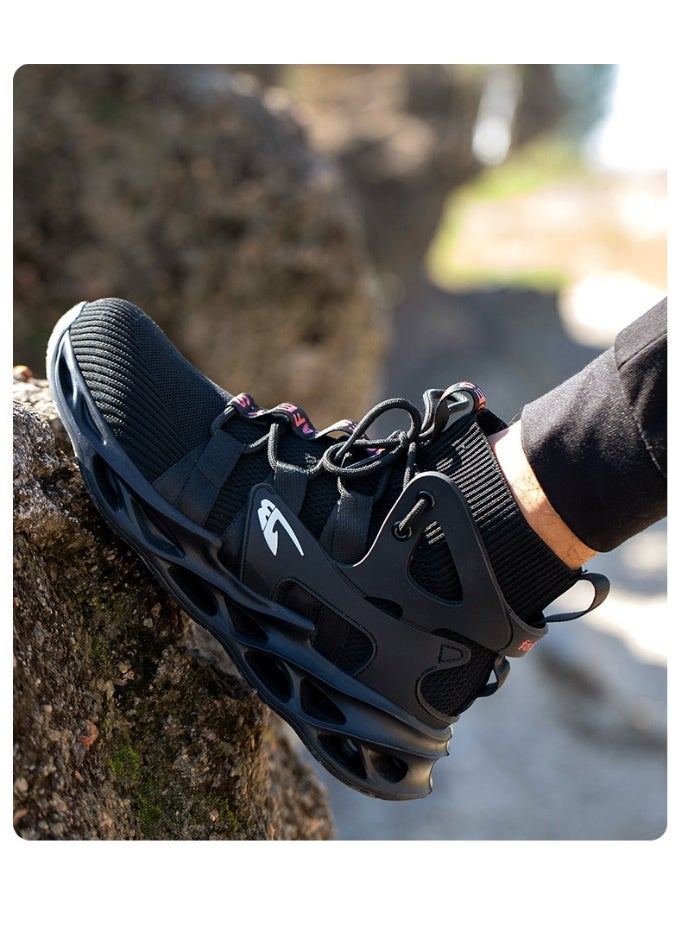 NIBEMINENT Safety Shoes Puncture-Proof Work Sneakers Lightweight Work Shoes Men Steel Toe Shoes Safety Boots Indestructible Shoes - Image 2