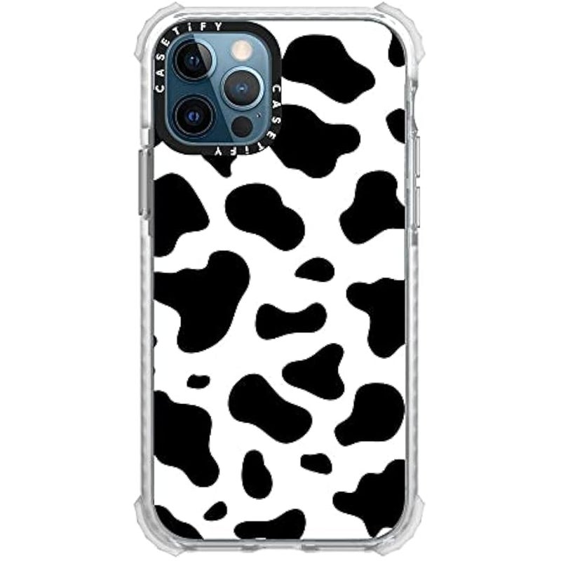 Casetify Ultra Impact Case for iPhone 12 / iPhone 12 Pro - Cow Print - Clear Frost - Image 2