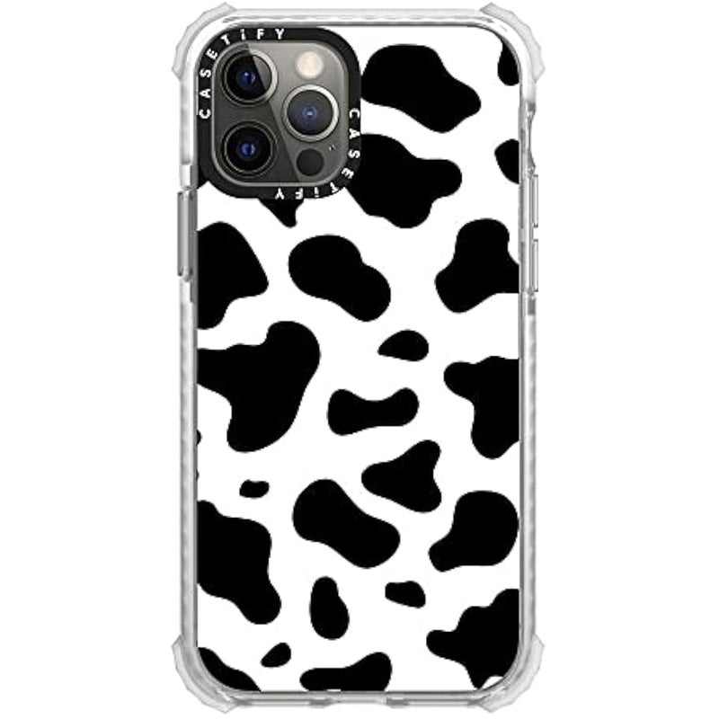 Casetify Ultra Impact Case for iPhone 12 / iPhone 12 Pro - Cow Print - Clear Frost - Image 4