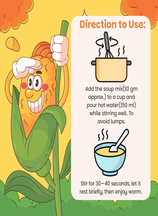 Brew Lab Instant Sweet Corn Soup Premix | Ready in 1 Minute | No Boiling Required | Real Corn Taste | Quick & Easy Veg Soup Mix (250 g) - Image 5