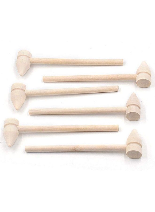 Teensery 10 Pcs Mini Wooden Hammers Small Pointed Mallets Pounding Toys For Cracking Chocolate Hearts - Image 2