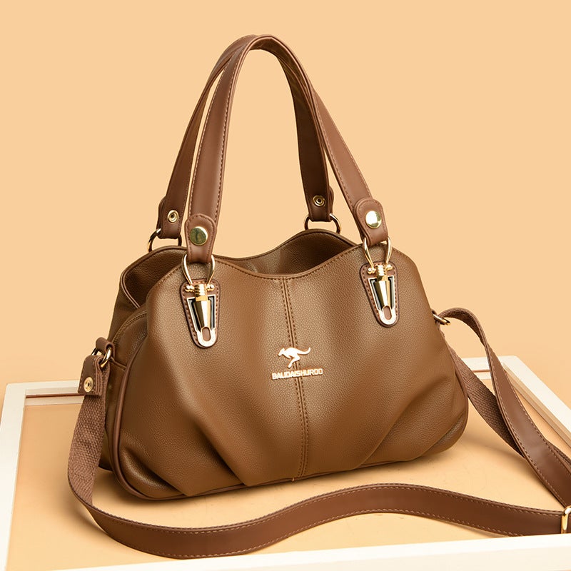 Middle-Aged Women''s Bag 2024 Autum New Mom Bag Korean Style Single Shoulder Crossbody Bag Trendy Stitching Handbag - Image 3