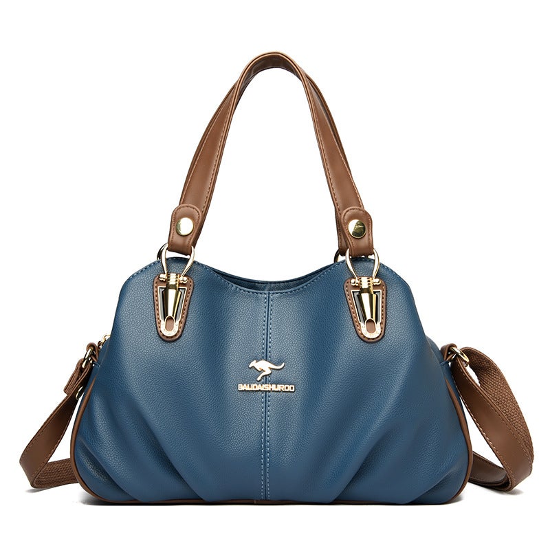 Middle-Aged Women''s Bag 2024 Autum New Mom Bag Korean Style Single Shoulder Crossbody Bag Trendy Stitching Handbag - Image 4
