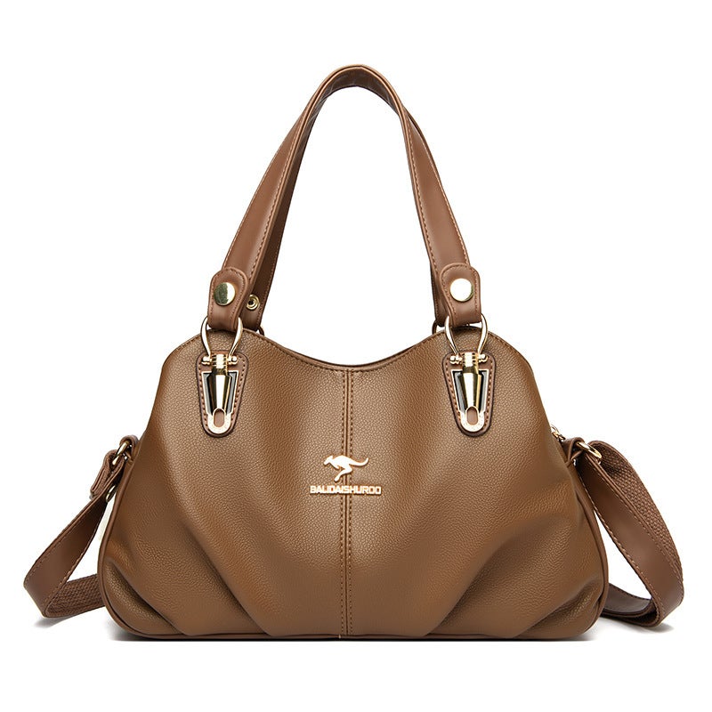 Middle-Aged Women''s Bag 2024 Autum New Mom Bag Korean Style Single Shoulder Crossbody Bag Trendy Stitching Handbag - Image 5