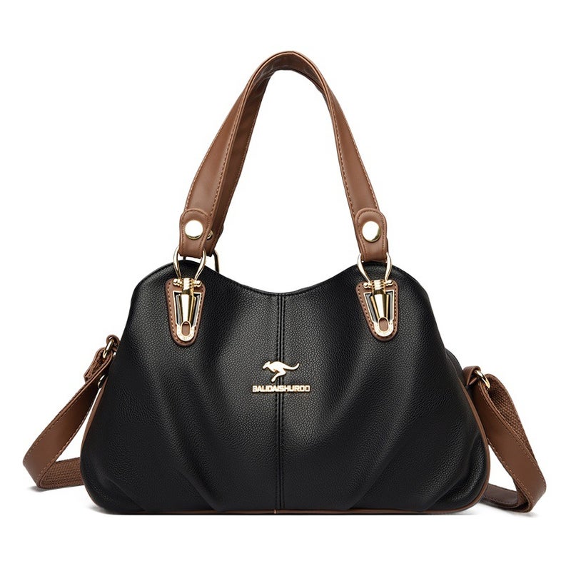 Middle-Aged Women''s Bag 2024 Autum New Mom Bag Korean Style Single Shoulder Crossbody Bag Trendy Stitching Handbag - Image 2