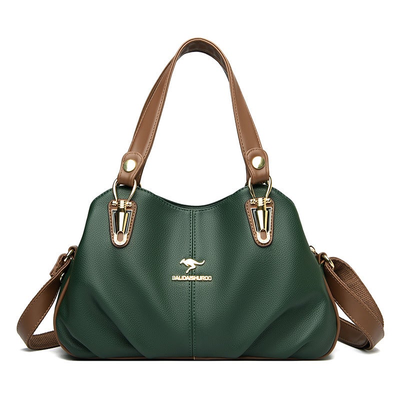 Middle-Aged Women''s Bag 2024 Autum New Mom Bag Korean Style Single Shoulder Crossbody Bag Trendy Stitching Handbag - Image 1