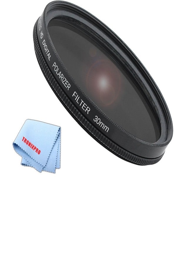 Tronixpro 30mm Pro Series High Resolution Polarized Filter + Microfiber Cloth - Image 1