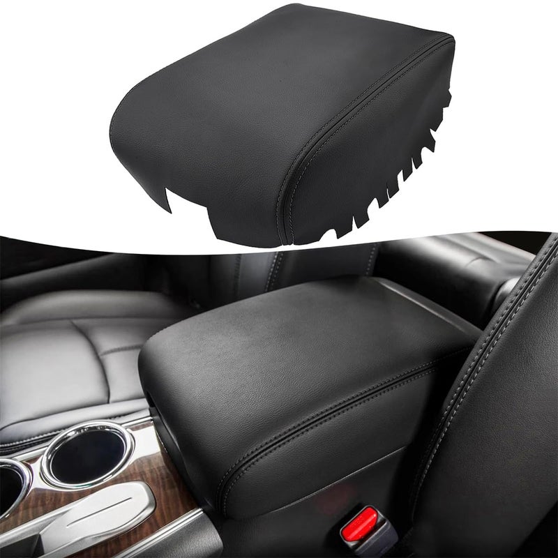 KBH Center Console Cover Replacement for Infiniti QX60 JX35 Nissan Pathfinder 20132020 Vinyl Leather Car Armrest Upholstery AntiScratch Black