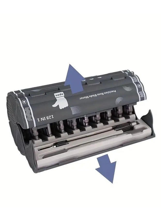 128 in 1 Electronics Precision Screwdriver Set, Professional Magnetic Repair Tool Kit with 122 Bits for Computer, PC, iPhone, Laptop, Game Console, Watch, Xbox, PS5, MacBook, Ring Doorbell - Image 4