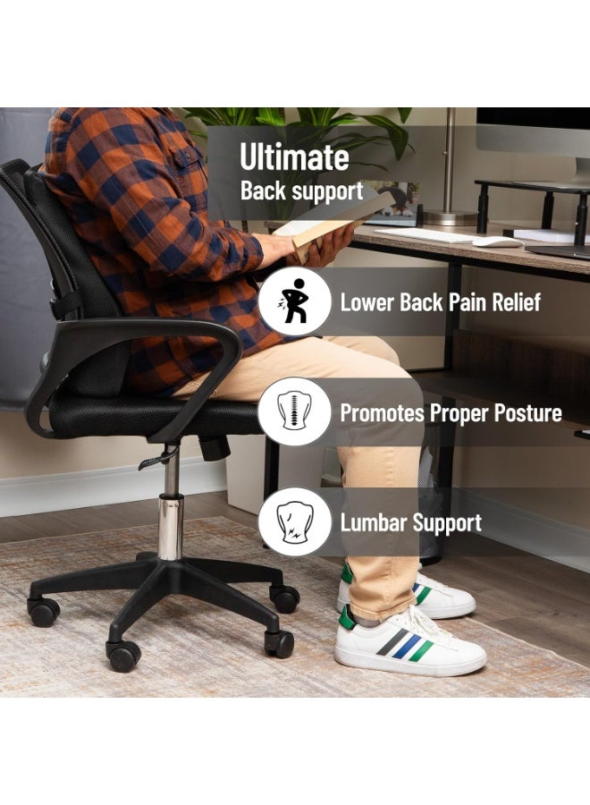 Memory Foam Lumbar Support Cushion for Office Chair and Car Seat, Ergonomic Back Support Pillow for Lower Back Comfort and Posture Support - Image 5