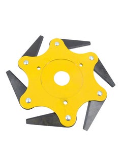NIBEMINENT Lawn Mower Cutter With 6 Blades Yellow 22.3centimeter 