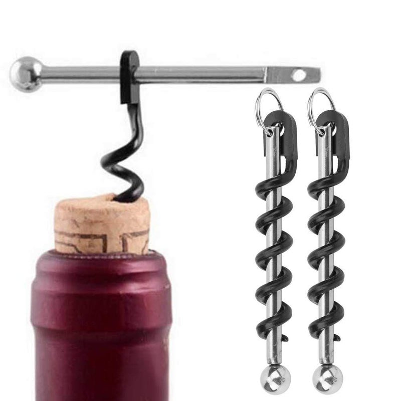 Bottle Opener 2 Pack Beer Wine Bottle Opener Stainless Steel Portable Bar Kitchen Tool Black - Image 5