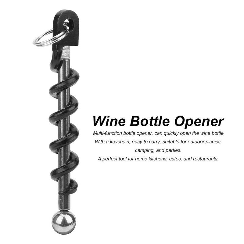 Bottle Opener 2 Pack Beer Wine Bottle Opener Stainless Steel Portable Bar Kitchen Tool Black - Image 4