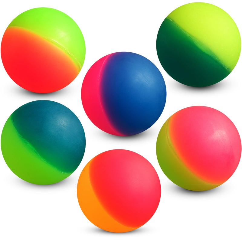 Bedwina Jumbo Super Bouncy Balls Pack of 6 235 Inch Balls for Kids in Bright Assorted Multi Colors for Birthday Party Favors and Carnival Prizes in Bulk - Image 2