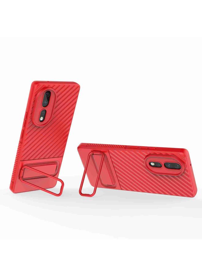 اس-توب جراب لهاتف Honor 80 5G مصنوع من مادة TPU ذات ملمس مموج مع غشاء عدسة - Image 3