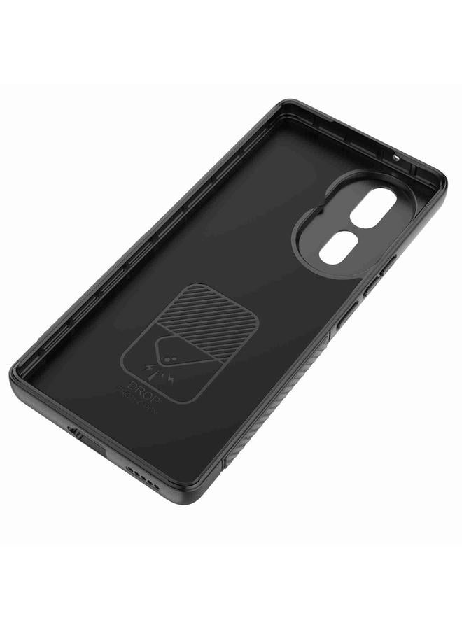 اس-توب جراب لهاتف Honor 80 5G مصنوع من مادة TPU ذات ملمس مموج مع غشاء عدسة - Image 4