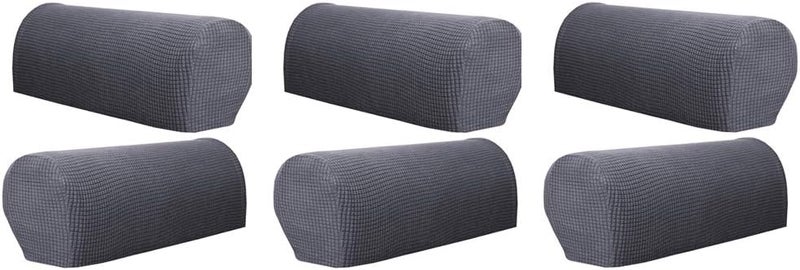 klarakoSet Of 6 Sofa Armrest Cover Stretch Fabric For Couches Armchairs Recliners klarakoGray, as described - Image 3