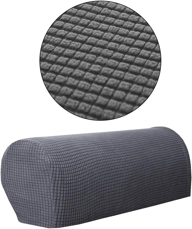 klarakoSet Of 6 Sofa Armrest Cover Stretch Fabric For Couches Armchairs Recliners klarakoGray, as described - Image 5