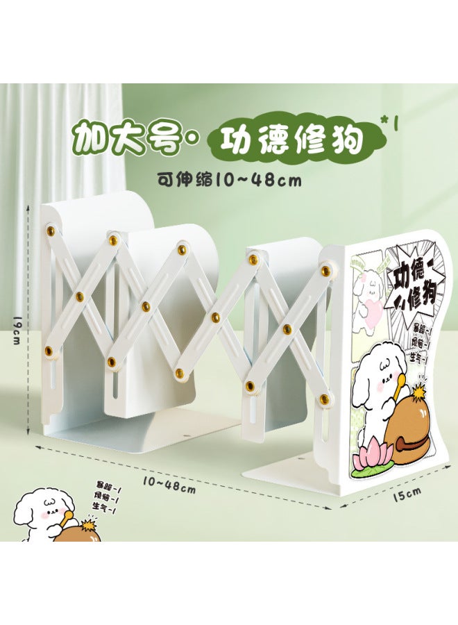 Kaba Bear Creative Student Desktop Retractable Bookshelf Cartoon Office Books Bookshelf Folding Storage Bookend Display Rack - Image 1