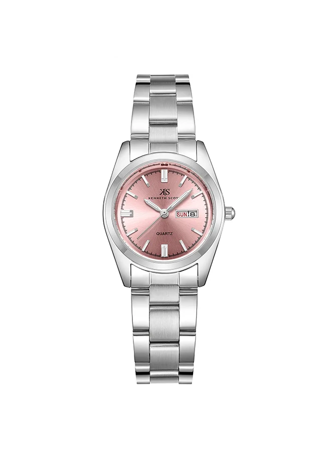 KENNETH SCOTT Kenneth Scott Women's Pink Dial Analog Watch - K23543-SBSP
