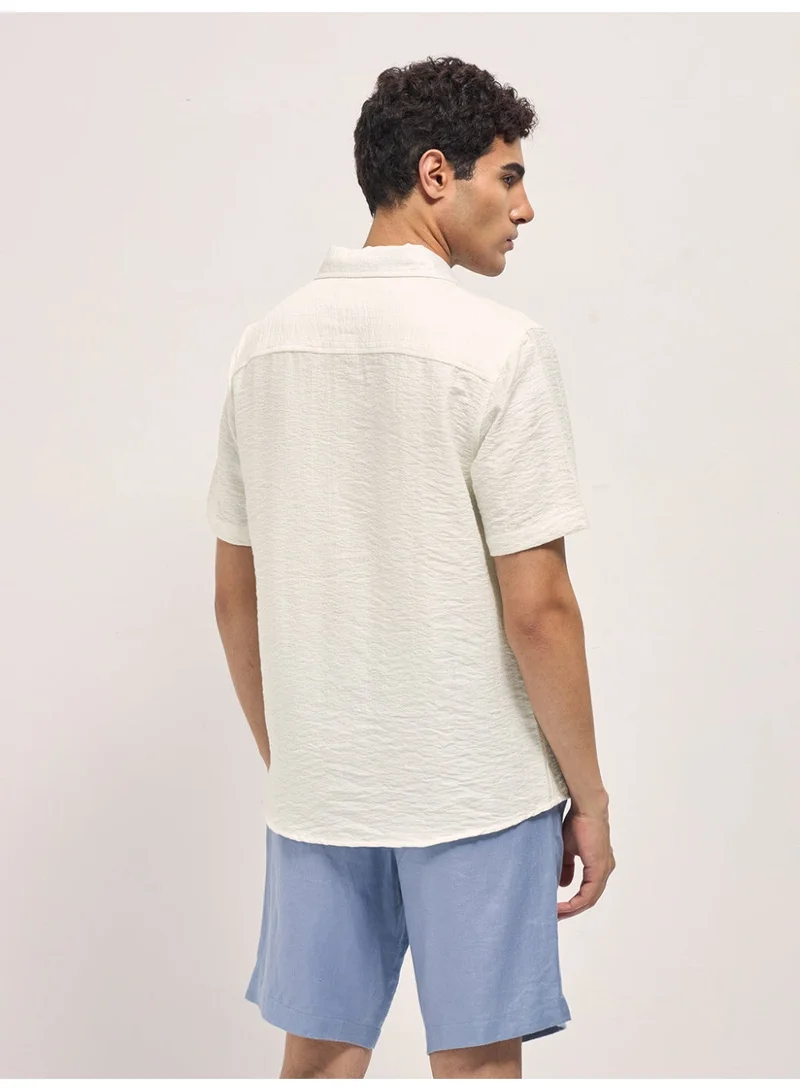 THE BEAR HOUSE  Men’s Shirt for Office, Casual & Party Wear | Comfortable Long Sleeve Shirt with Classic Collar, Button Closure & Versatile Stylish Look for Men | Best Price UAE