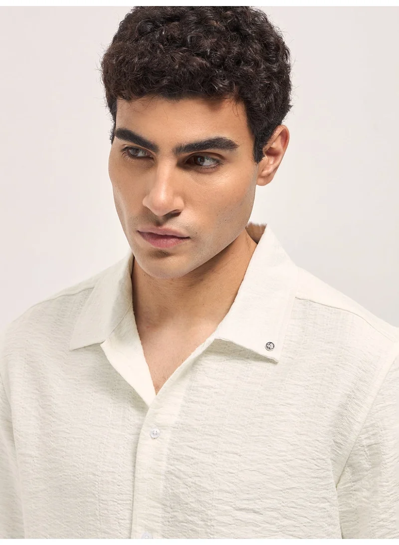 THE BEAR HOUSE Men’s Shirt for Office, Casual & Party Wear | Comfortable Long Sleeve Shirt with Classic Collar, Button Closure & Versatile Stylish Look