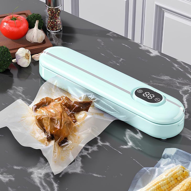 MVM Enterprise Vacuum Sealer Machine Food Protector Vacuum Sealer Lightweight Automatic Food Vacuum Sealer DryMoist Modes Builtin Cutter Easy To Clean multicolour - Image 4