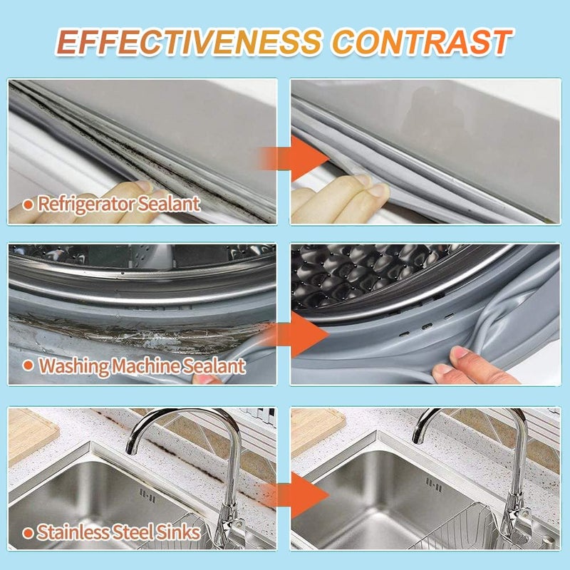 HIHWEM Mold Remover Gel,Household Mold Cleaner for Washing Machine,Refrigerator Strips,Grout Cleaner Best for Home Sink,Kitchen,Showers(2-Pack) - Image 4