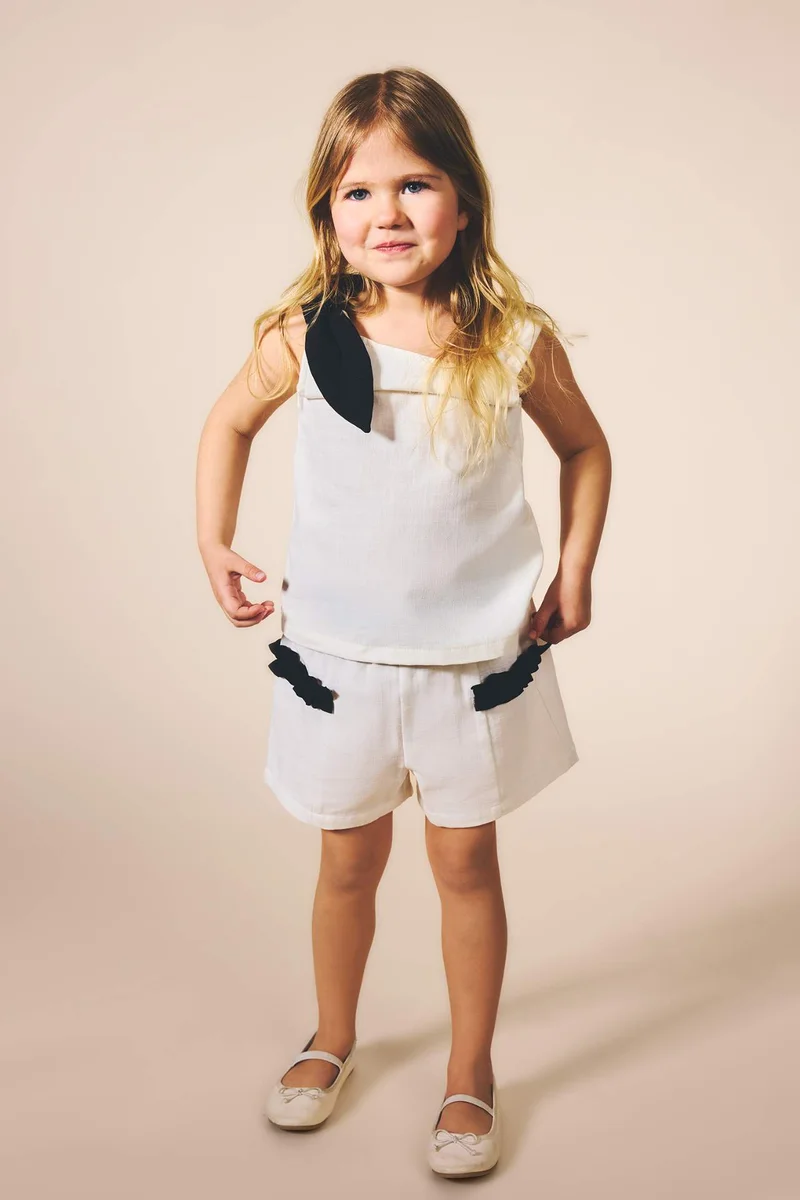 ديفاكتو Baby Girl Regular Fit Cotton Short Sleeve Shirt