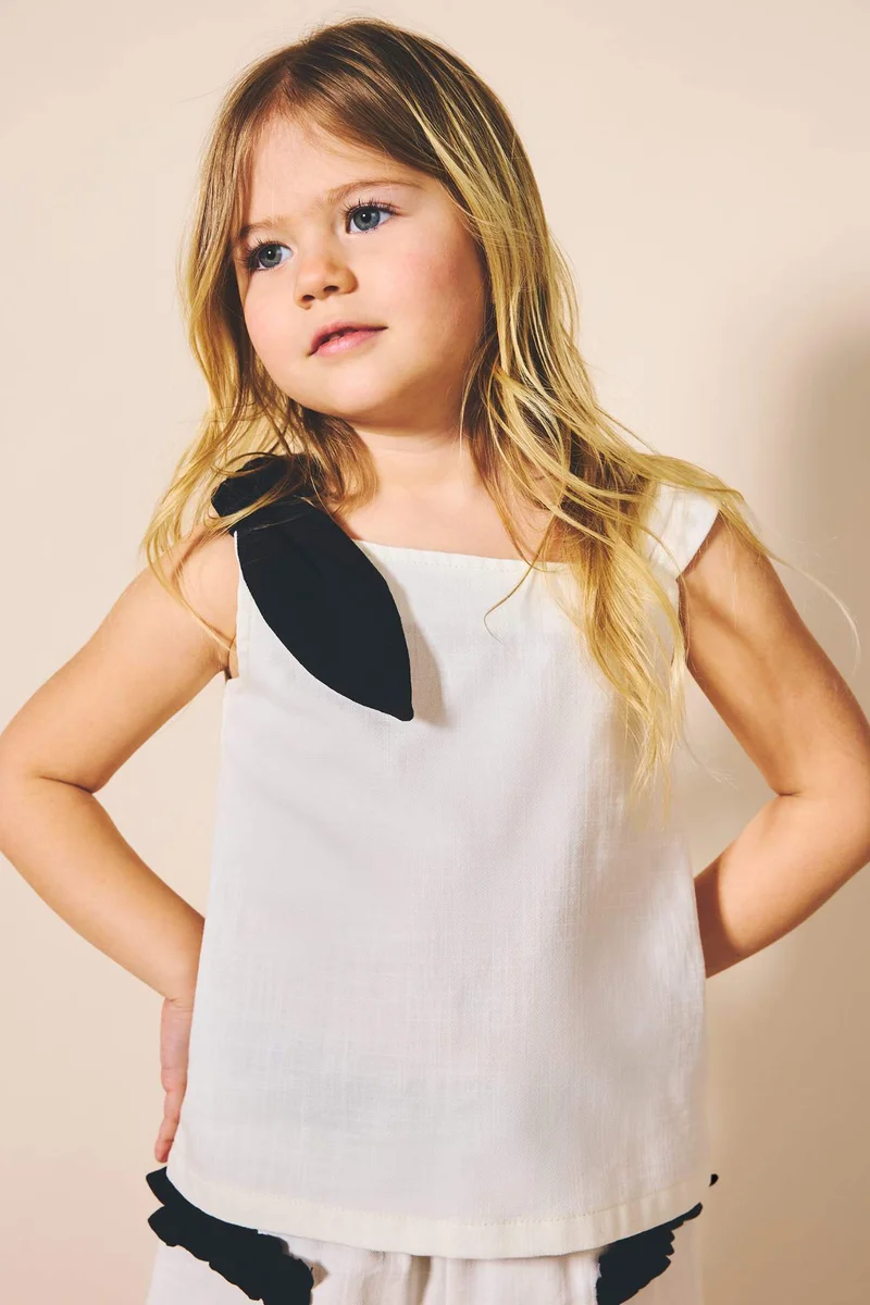 ديفاكتو Baby Girl Regular Fit Cotton Short Sleeve Shirt