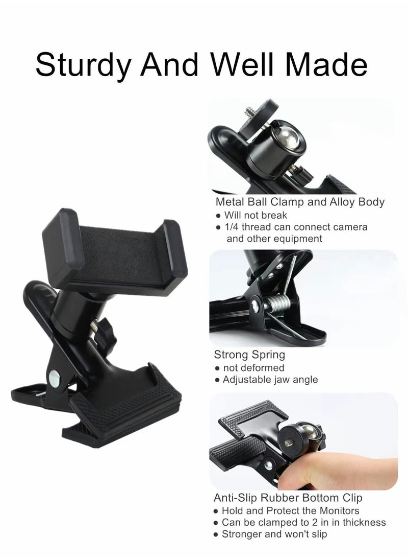 Y&D Universal Rowing Machine Phone Holder, Rower Metal Adjustable Cell Mount for Concept 2 Machine, Skierg, Bikeerg, and More, Fits Phones Up to 8Inch  - Image 4