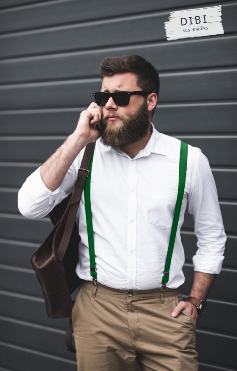 DIBI Suspenders for Men - Adjustable Y Back Mens Suspenders with 3 Heavy Duty Strong Clips - Image 5