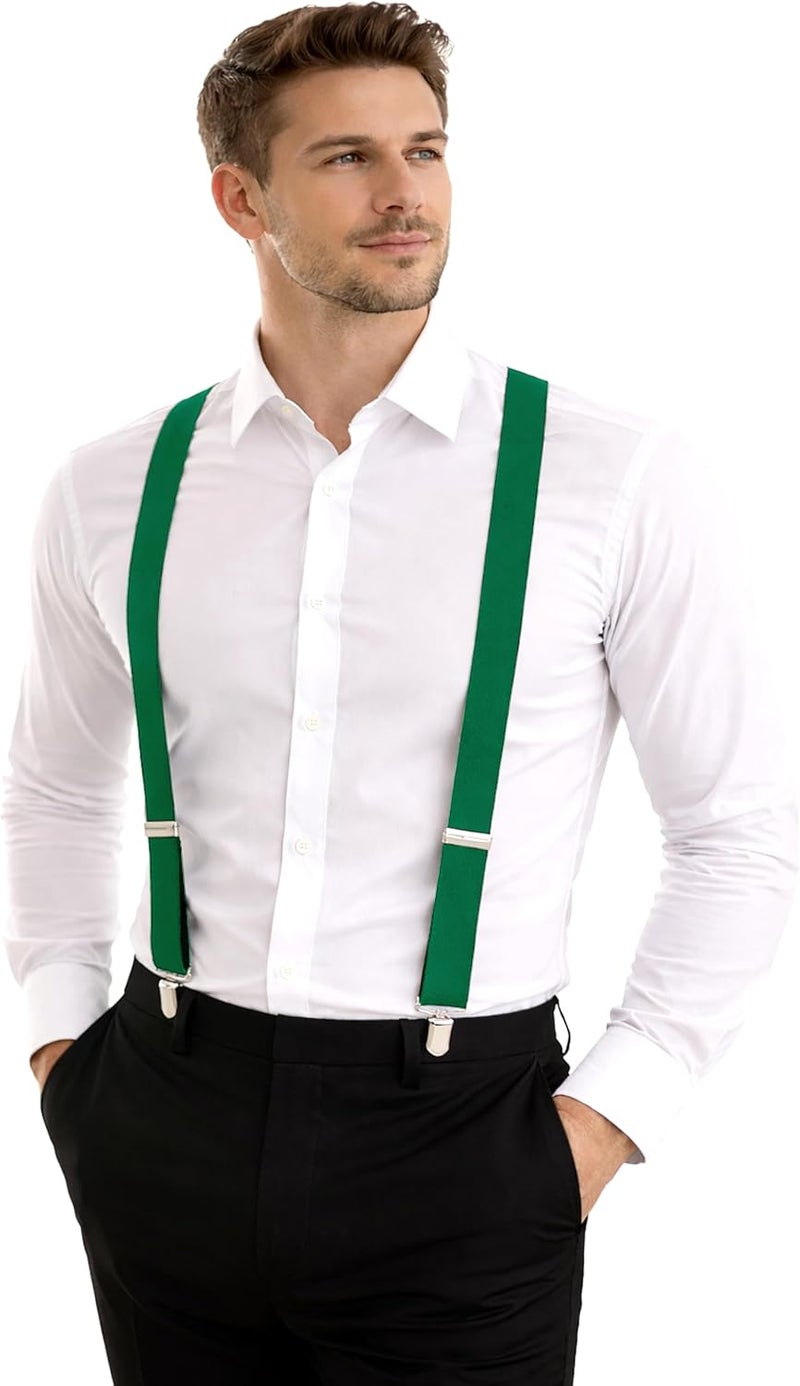 DIBI Suspenders for Men - Adjustable Y Back Mens Suspenders with 3 Heavy Duty Strong Clips - Image 1