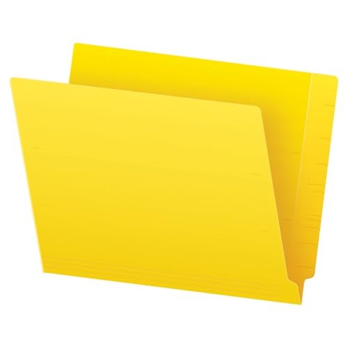 Pendaflex Colour End Tab Folders, Full Tab, Letter Size, Yellow, 100 per Box (H110DY) - Image 1