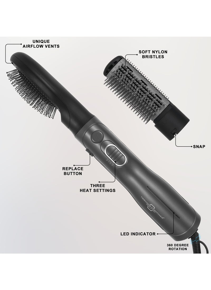 Tornado Keratiner - 3 IN1 Hair Styler Powerful Styling Unisex Hairbrush With 3 Temperatures Cool Air Setting Overheat Protection Hair Dryer & Volumizer Ionic Tech for Shiny Hair - Image 1