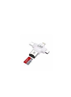 Generic 4 In 1 Micro Sd Card Reader For Iphone Ios/Android Usb2.0 - White  - Image 1