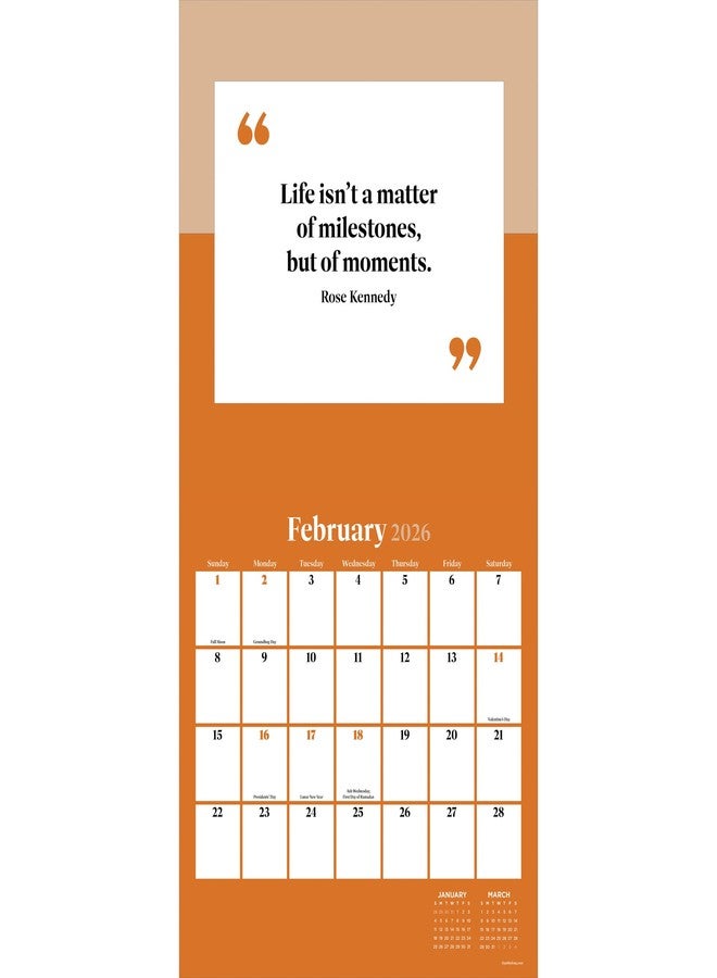 TF Publishing 2026 Inspire Wall Calendar - Large Grids for Appointments and Scheduling - Vertical Monthly Wall Calendar 2026 with Premium Matte Paper for Home and Office Organization - 12in x 12in - Image 2