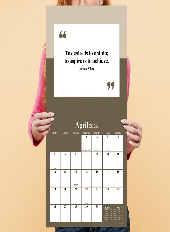 TF Publishing 2026 Inspire Wall Calendar - Large Grids for Appointments and Scheduling - Vertical Monthly Wall Calendar 2026 with Premium Matte Paper for Home and Office Organization - 12in x 12in - Image 5