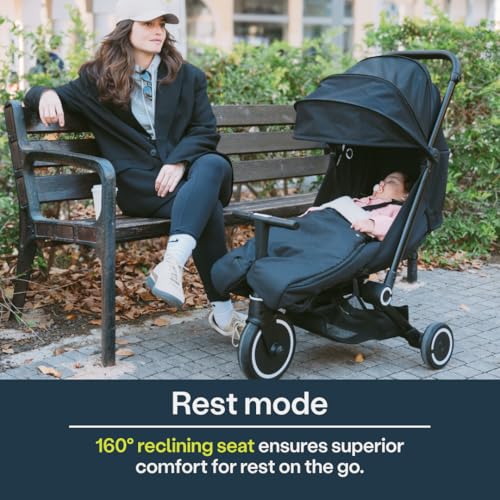 Smartrike Traveler Travel Stroller for Toddlers - Lightweight, Foldable & Compact Stroller with Near-Flat Recline, Midnight Blue - Image 5