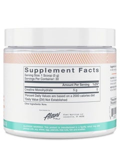 Alani Nu Creatine Monohydrate Powder 150 Grams (5.29 oz), Unflavored | Pure | Micronized Creatine Powder | No Sugar, No Gluten, No Artificial Colors or Flavors | 30 Servings  - Image 3