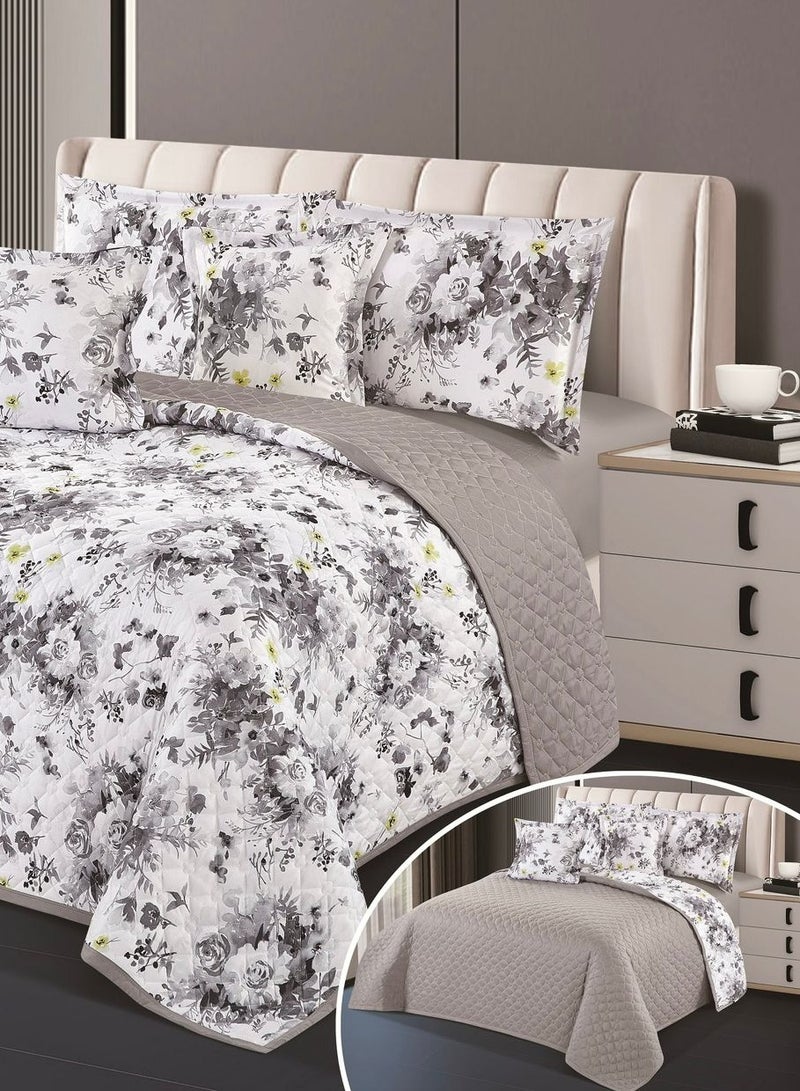 Hours Compressed double-sided floral bed comforter set, 6 pieces, size 240 * 220 cm  - Image 2