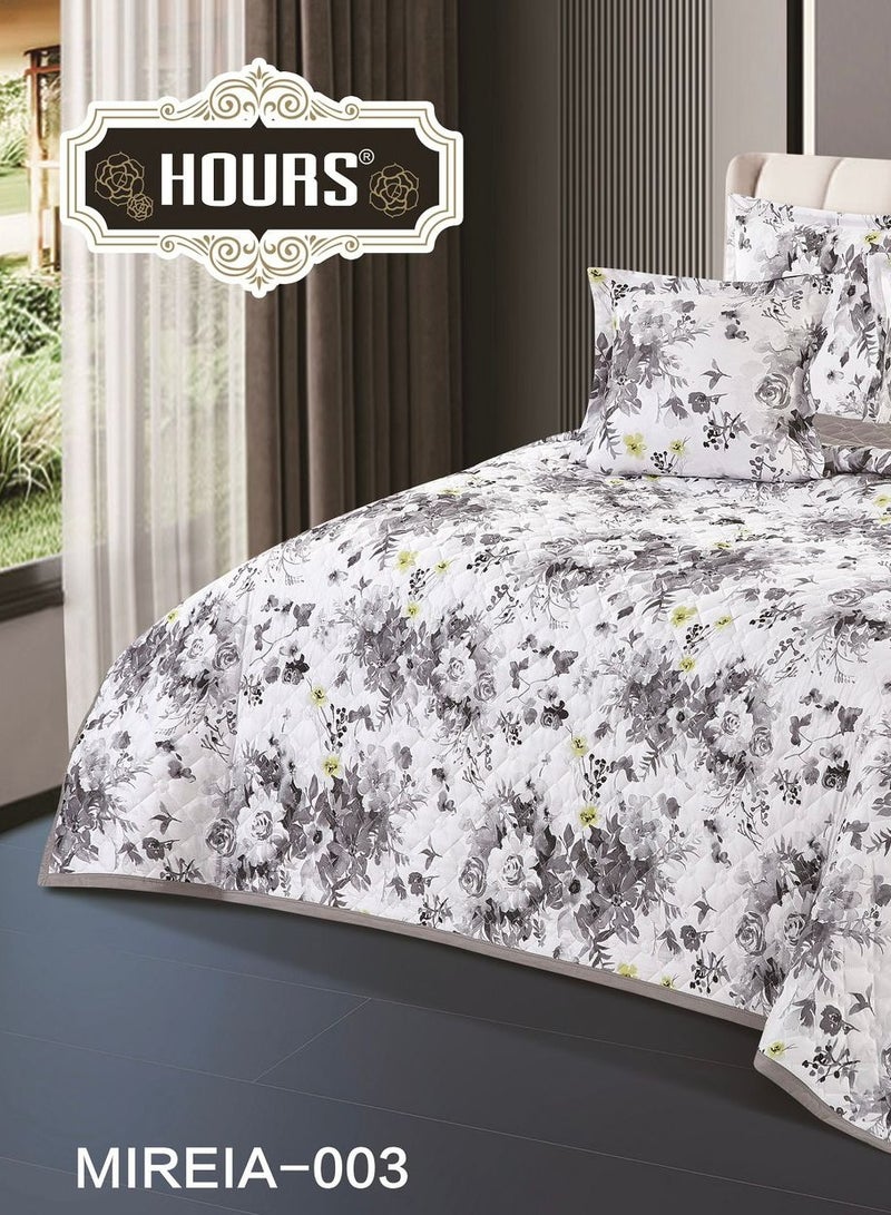 Hours Compressed double-sided floral bed comforter set, 6 pieces, size 240 * 220 cm  - Image 3